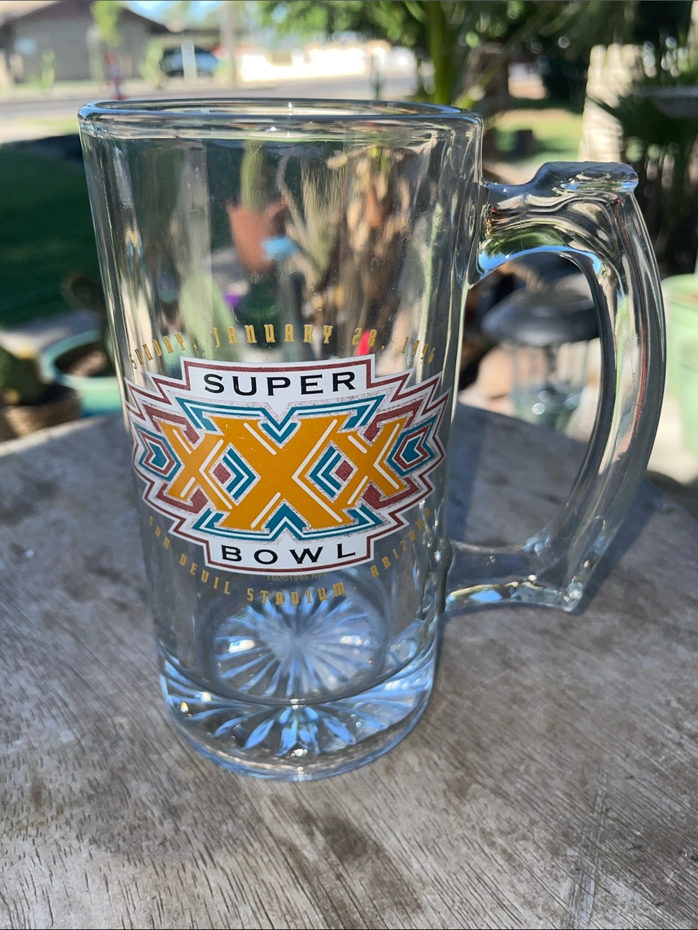 XXV superbowl 30  January 28 1996 Beer Mug - Arizona